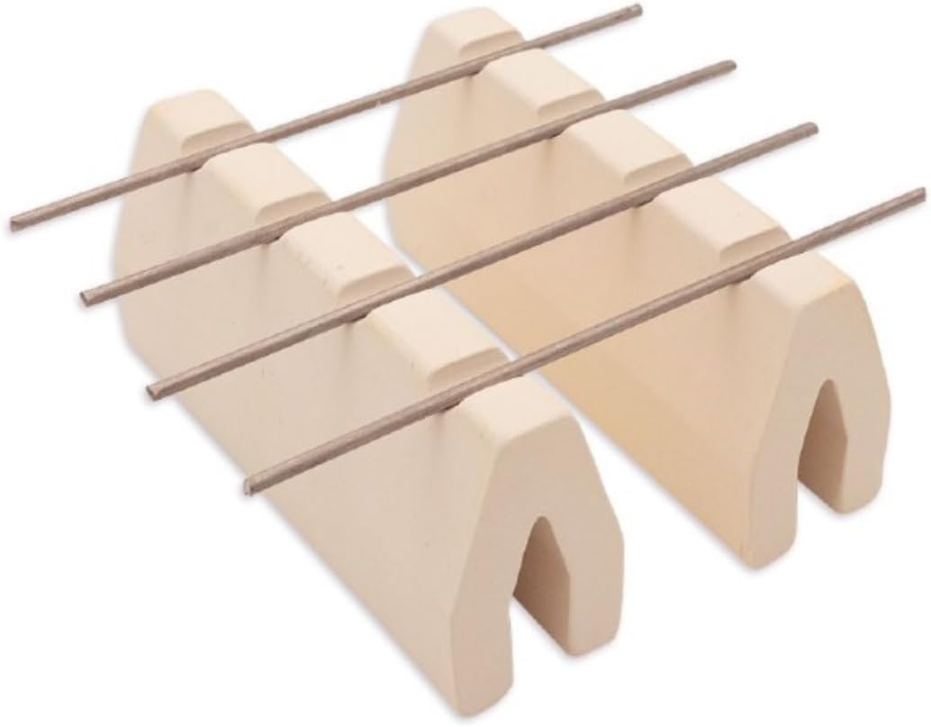 AMACO Small Bead Rack for Potters, Jewelers, and Glass Artists, 4 Nichrome Wires (6") on 2